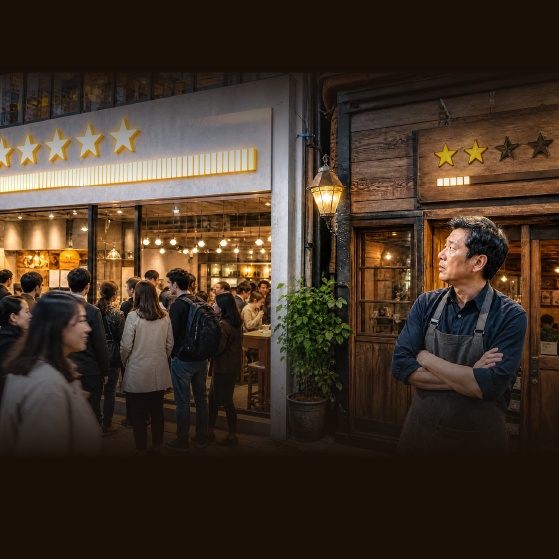 隔壁新店評論數已超過你 3 年？